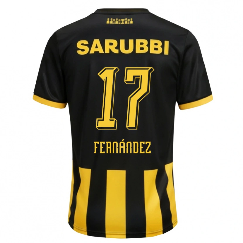Danxen Heren Ezequiel Fernández #17 Zwart Geel Thuisshirt Thuistenue 2026/27 T-Shirt