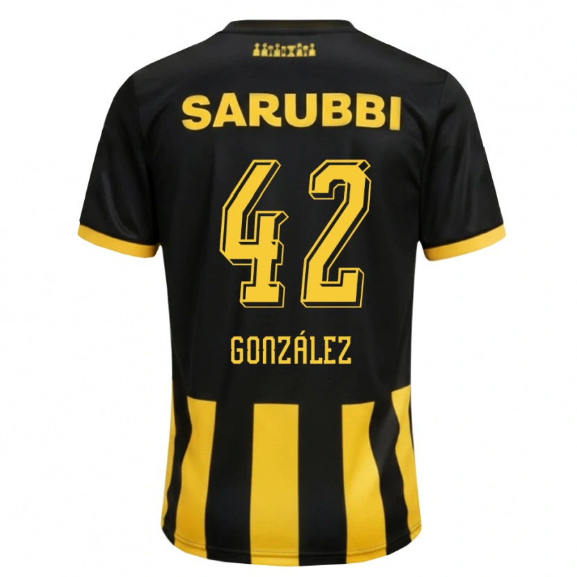 Danxen Heren Luciano González #42 Zwart Geel Thuisshirt Thuistenue 2026/27 T-Shirt