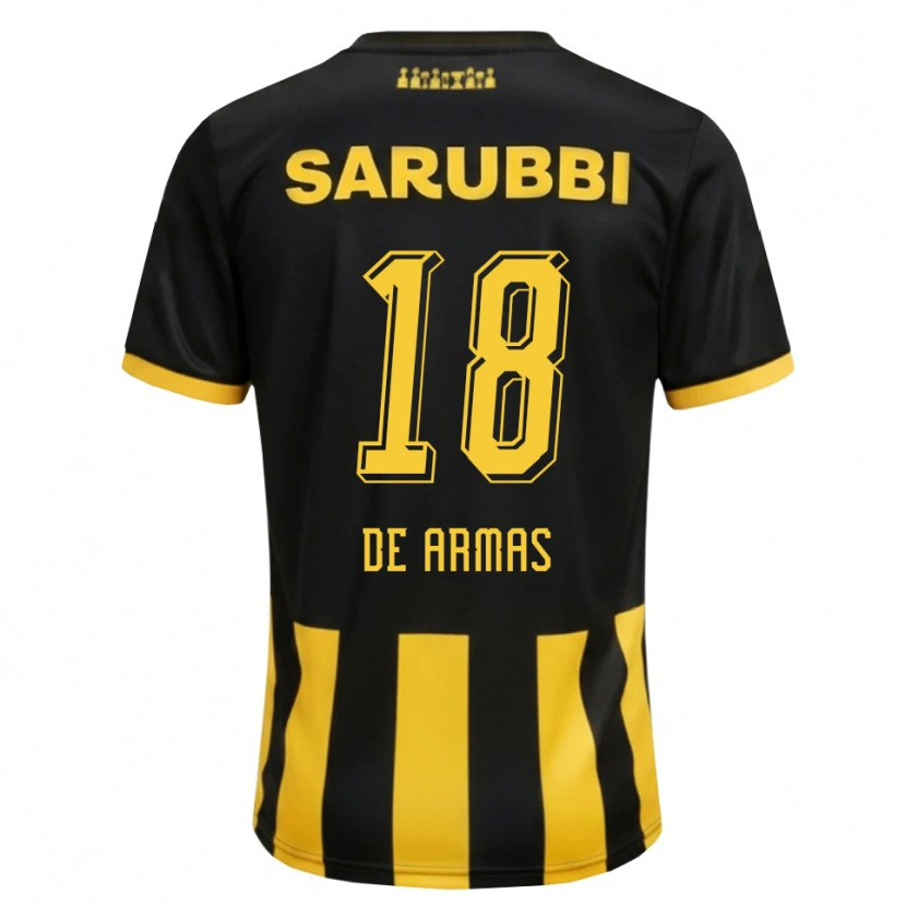 Danxen Heren Nahuel De Armas #18 Zwart Geel Thuisshirt Thuistenue 2026/27 T-Shirt