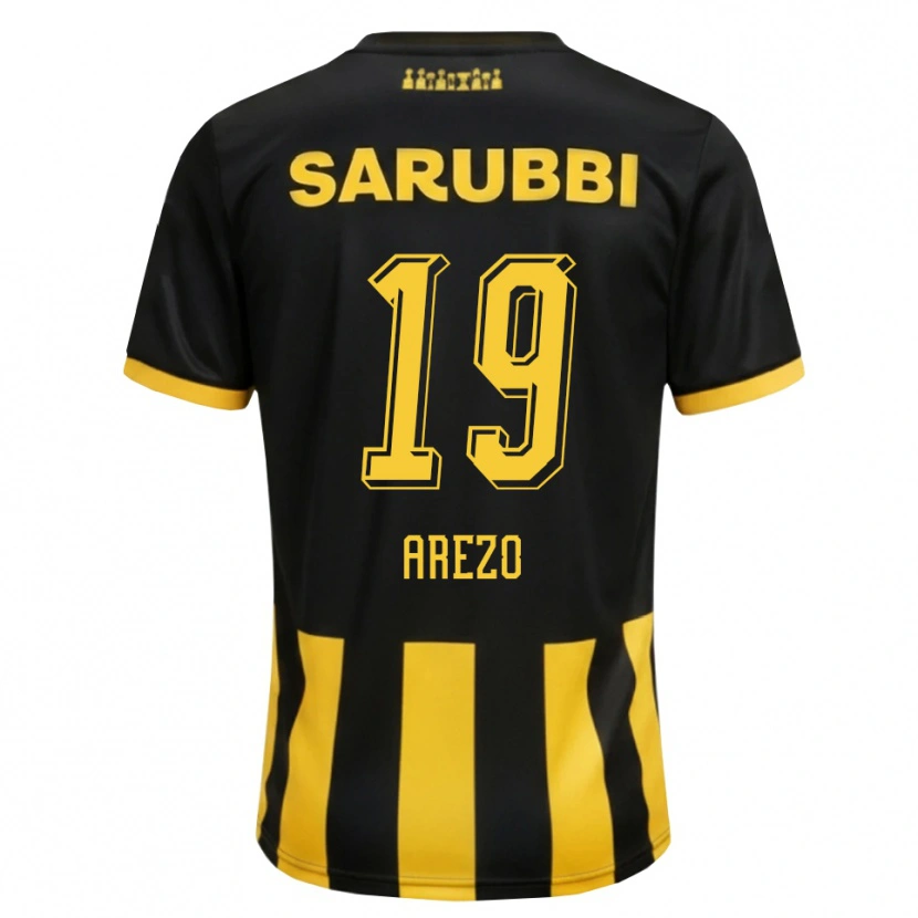 Danxen Heren Matías Arezo #19 Zwart Geel Thuisshirt Thuistenue 2026/27 T-Shirt