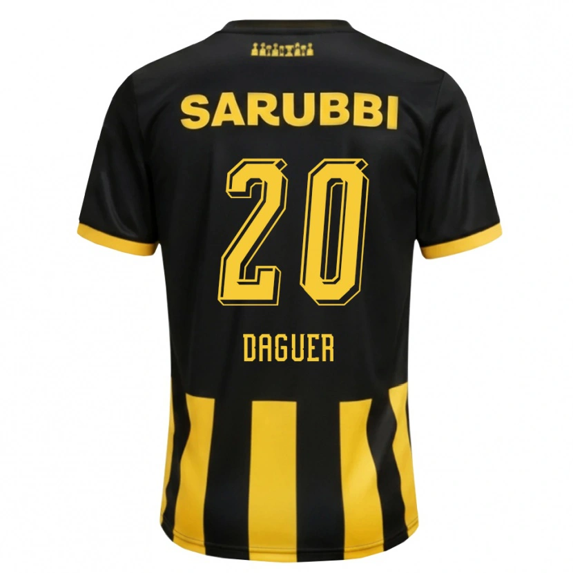 Danxen Heren Julio Daguer #20 Zwart Geel Thuisshirt Thuistenue 2026/27 T-Shirt