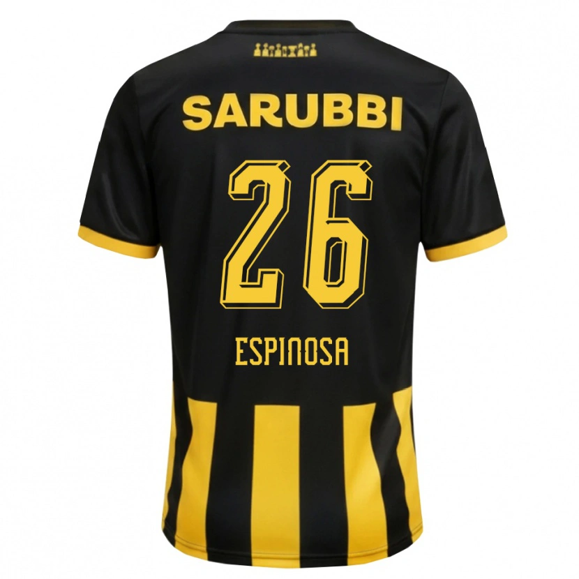 Danxen Heren Thiago Espinosa #26 Zwart Geel Thuisshirt Thuistenue 2026/27 T-Shirt