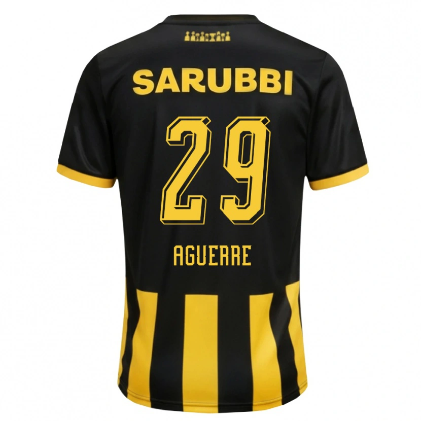 Danxen Heren Washington Aguerre #29 Zwart Geel Thuisshirt Thuistenue 2026/27 T-Shirt