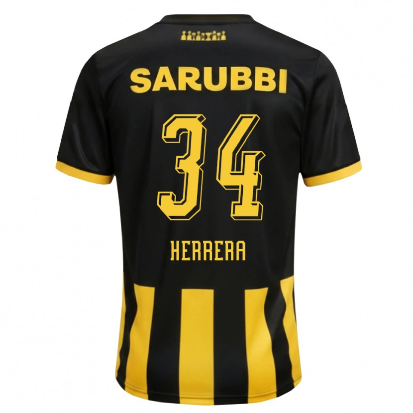 Danxen Heren Nahuel Herrera #34 Zwart Geel Thuisshirt Thuistenue 2026/27 T-Shirt