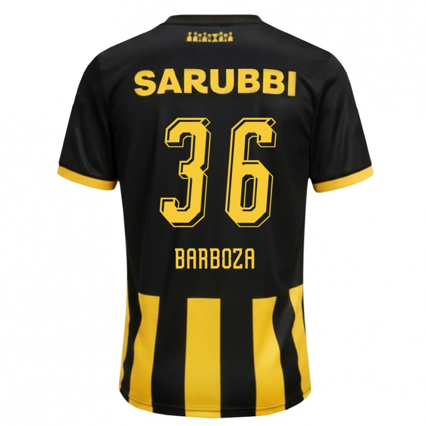 Danxen Heren Brian Barboza #36 Zwart Geel Thuisshirt Thuistenue 2026/27 T-Shirt
