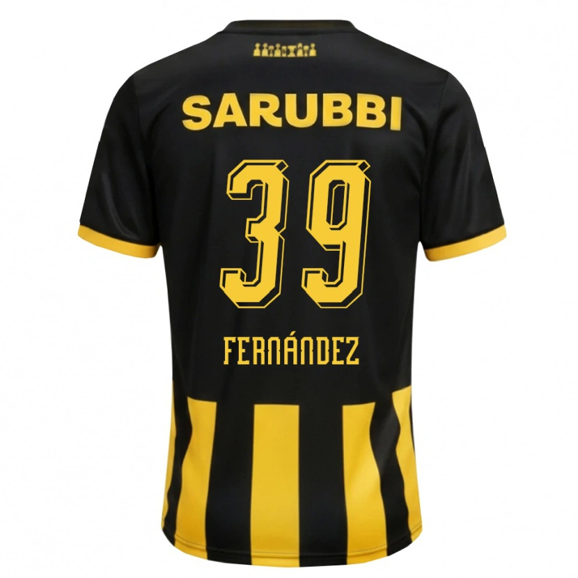 Danxen Heren Francisco Fernández #39 Zwart Geel Thuisshirt Thuistenue 2026/27 T-Shirt