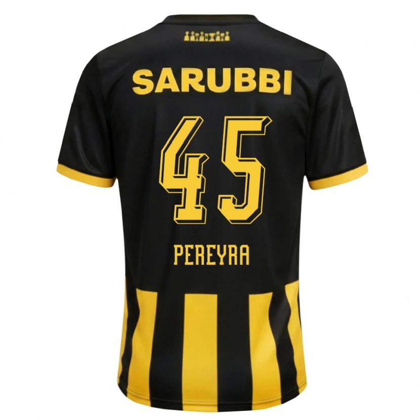 Danxen Heren Estevan Pereyra #45 Zwart Geel Thuisshirt Thuistenue 2026/27 T-Shirt