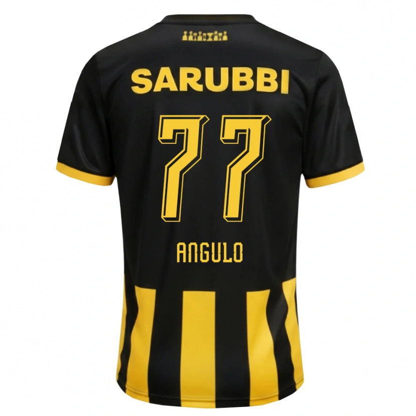 Danxen Heren Luis Angulo #77 Zwart Geel Thuisshirt Thuistenue 2026/27 T-Shirt