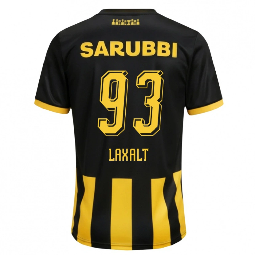 Danxen Heren Diego Laxalt #93 Zwart Geel Thuisshirt Thuistenue 2026/27 T-Shirt
