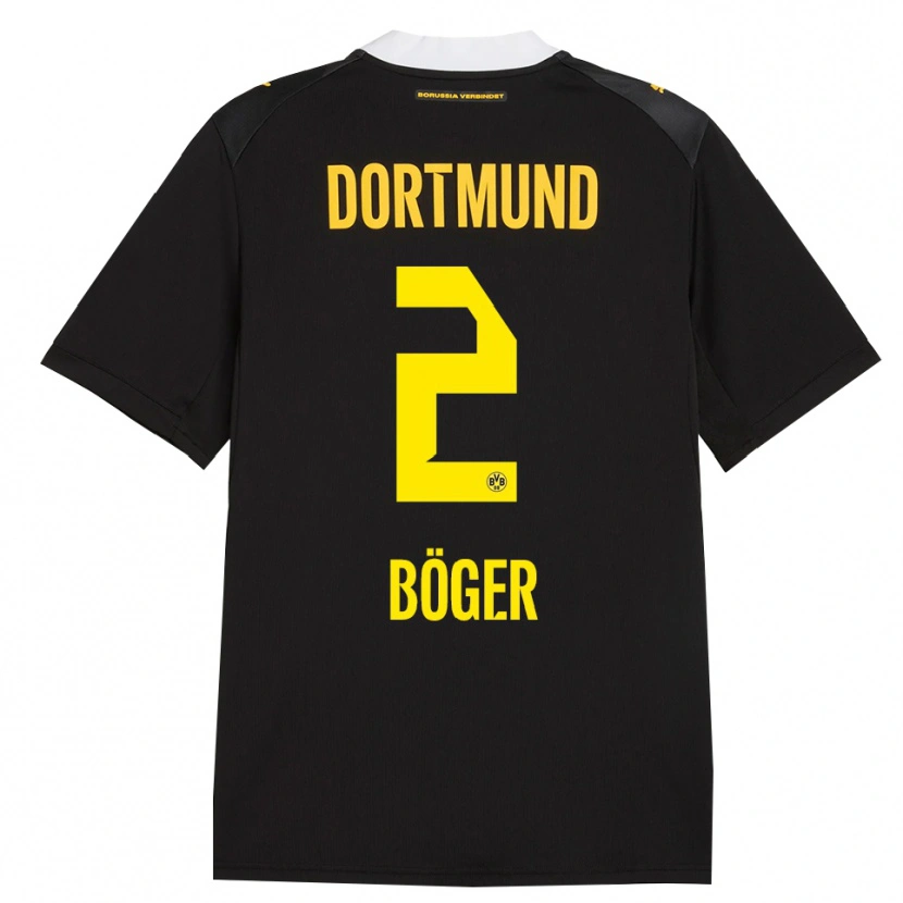 Danxen Heren Mia Böger #2 Zwart Rood Geel Uitshirt Uittenue 2026/27 T-Shirt