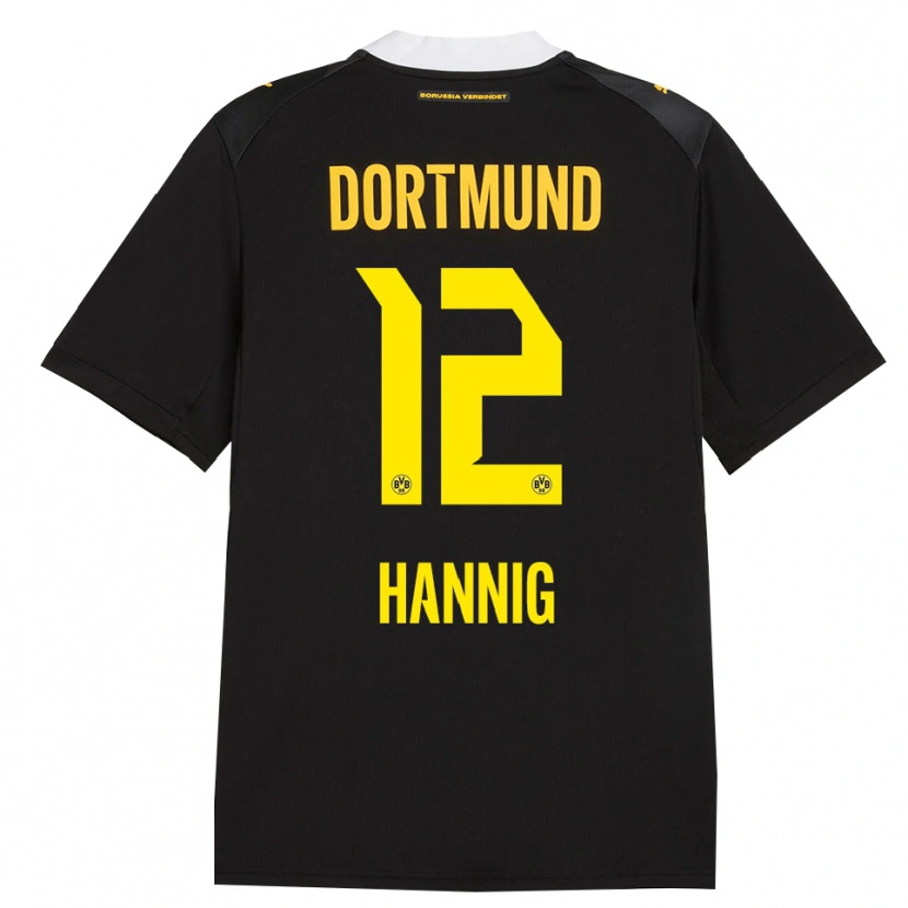 Danxen Heren Paul Hannig #12 Zwart Rood Geel Uitshirt Uittenue 2026/27 T-Shirt