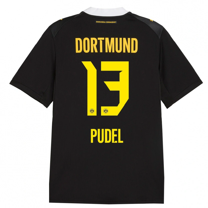 Danxen Heren Bjarne Pudel #13 Zwart Rood Geel Uitshirt Uittenue 2026/27 T-Shirt