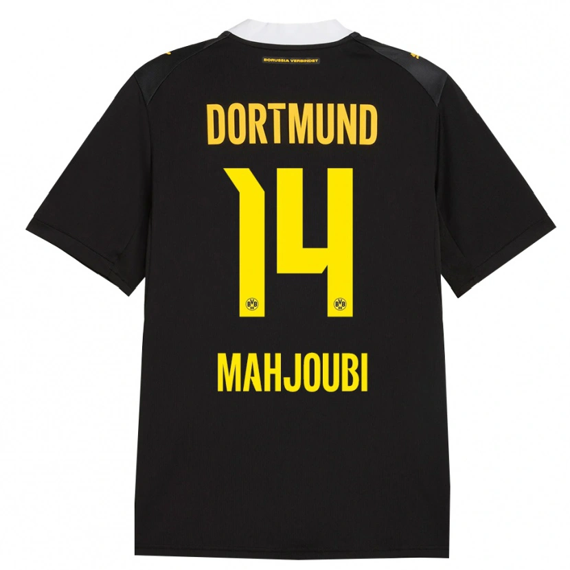 Danxen Heren Anas Mahjoubi #14 Zwart Rood Geel Uitshirt Uittenue 2026/27 T-Shirt