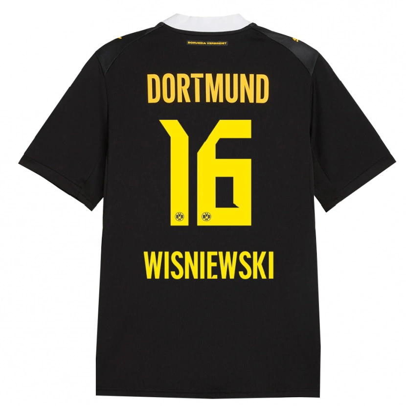 Danxen Heren Lucy Wisniewski #16 Zwart Rood Geel Uitshirt Uittenue 2026/27 T-Shirt