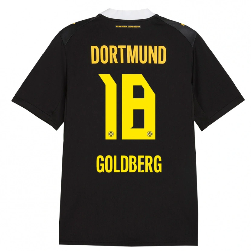 Danxen Heren Niclas Goldberg #18 Zwart Rood Geel Uitshirt Uittenue 2026/27 T-Shirt