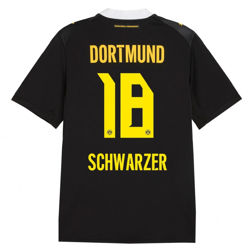 Danxen Heren Jonas Schwarzer #18 Zwart Rood Geel Uitshirt Uittenue 2026/27 T-Shirt