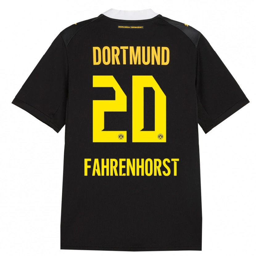 Danxen Heren Luke Fahrenhorst #20 Zwart Rood Geel Uitshirt Uittenue 2026/27 T-Shirt