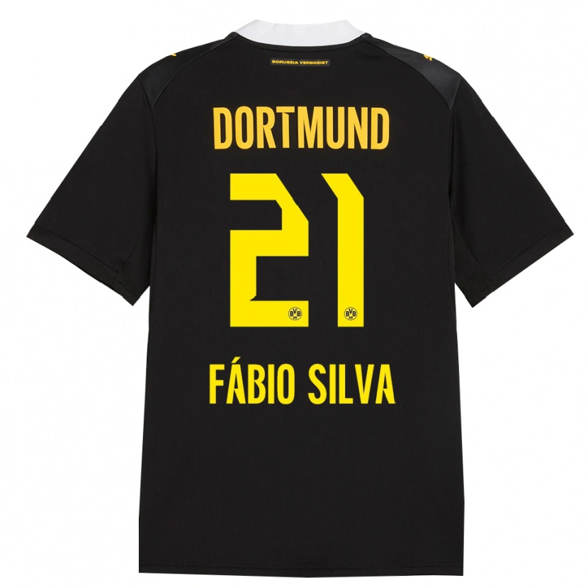 Danxen Heren Fábio Silva #21 Zwart Rood Geel Uitshirt Uittenue 2026/27 T-Shirt