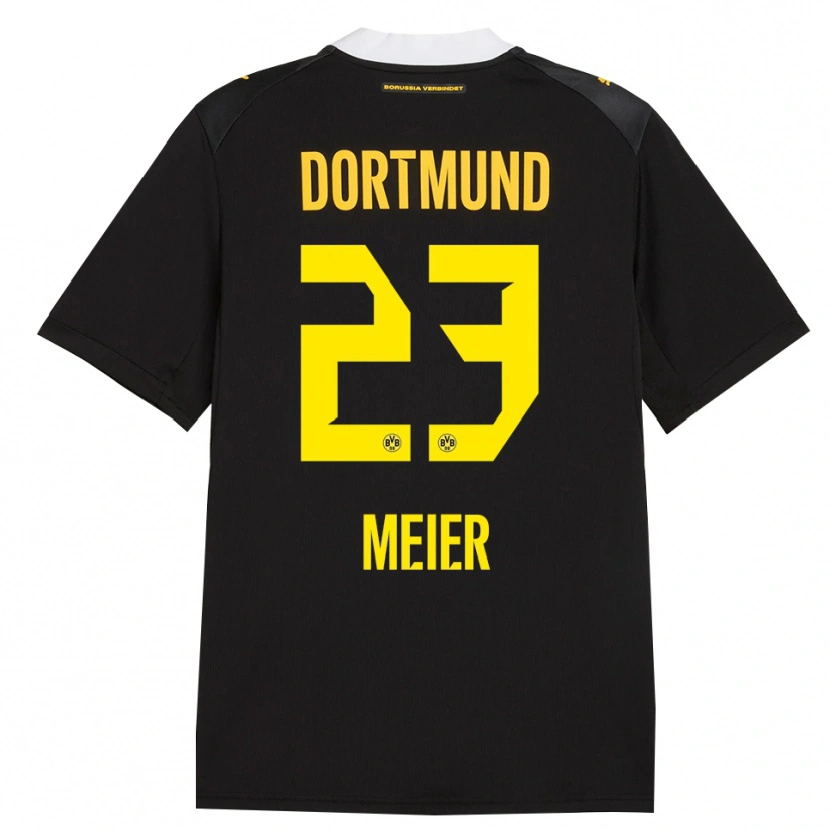 Danxen Heren Maximilian Meier #23 Zwart Rood Geel Uitshirt Uittenue 2026/27 T-Shirt