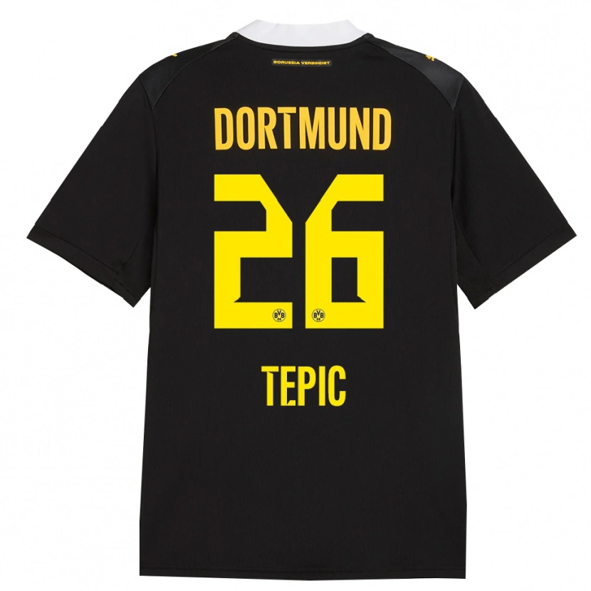 Danxen Heren Lyon Tepic #26 Zwart Rood Geel Uitshirt Uittenue 2026/27 T-Shirt