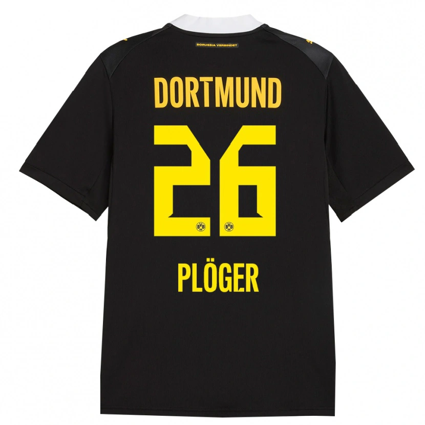 Danxen Heren Dustin Plöger #26 Zwart Rood Geel Uitshirt Uittenue 2026/27 T-Shirt