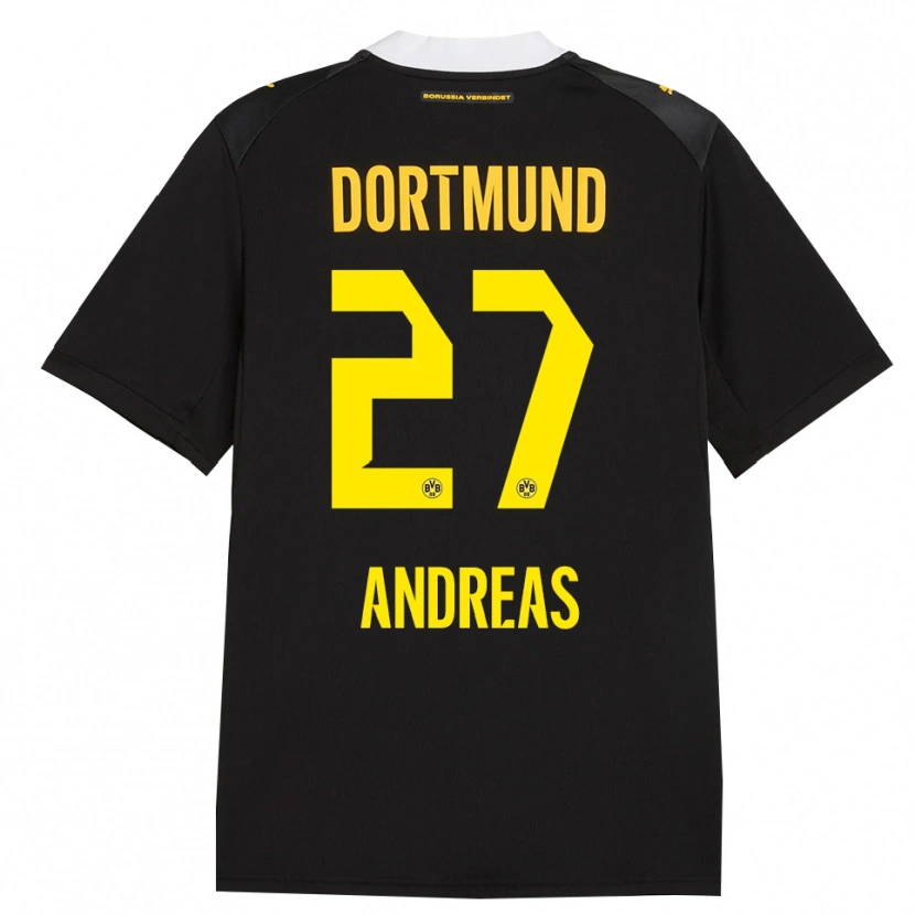Danxen Heren Kuno Andreas #27 Zwart Rood Geel Uitshirt Uittenue 2026/27 T-Shirt