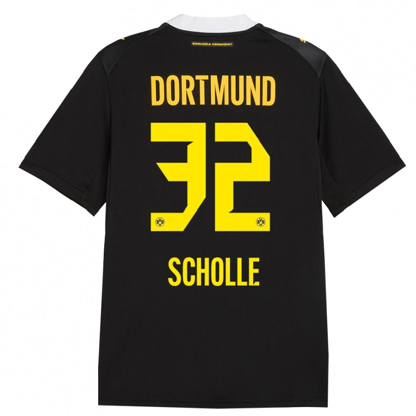 Danxen Heren Mia Scholle #32 Zwart Rood Geel Uitshirt Uittenue 2026/27 T-Shirt