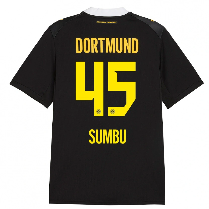 Danxen Heren Daniel Sumbu #45 Zwart Rood Geel Uitshirt Uittenue 2026/27 T-Shirt