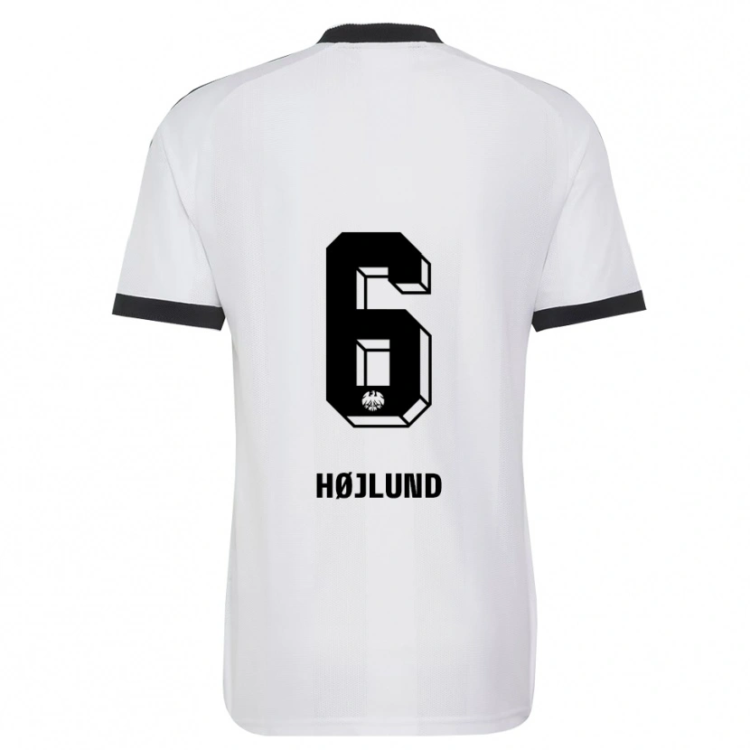 Danxen Heren Oscar Højlund #6 Zwart Wit Uitshirt Uittenue 2026/27 T-Shirt