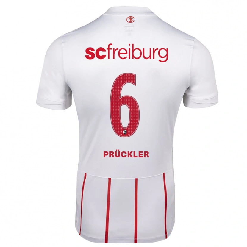 Danxen Heren Moritz Prückler #6 Wit Rood Geel Uitshirt Uittenue 2026/27 T-Shirt