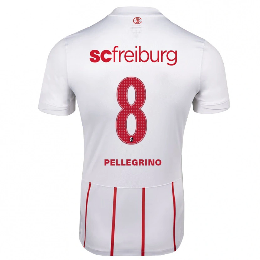 Danxen Heren Gabriel Pellegrino #8 Wit Rood Geel Uitshirt Uittenue 2026/27 T-Shirt