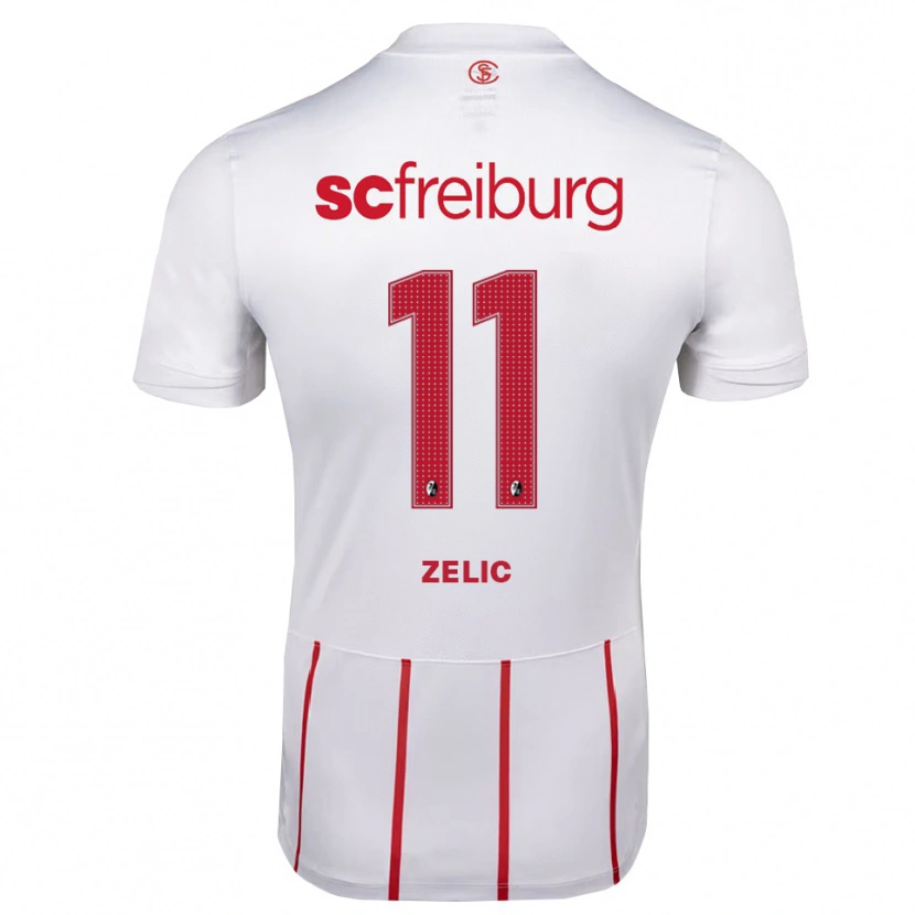 Danxen Heren Mateo Zelic #11 Wit Rood Geel Uitshirt Uittenue 2026/27 T-Shirt