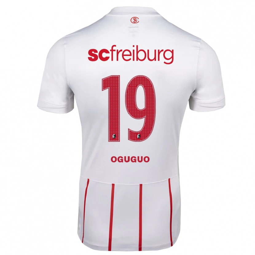 Danxen Heren Elijah Oguguo #19 Wit Rood Geel Uitshirt Uittenue 2026/27 T-Shirt