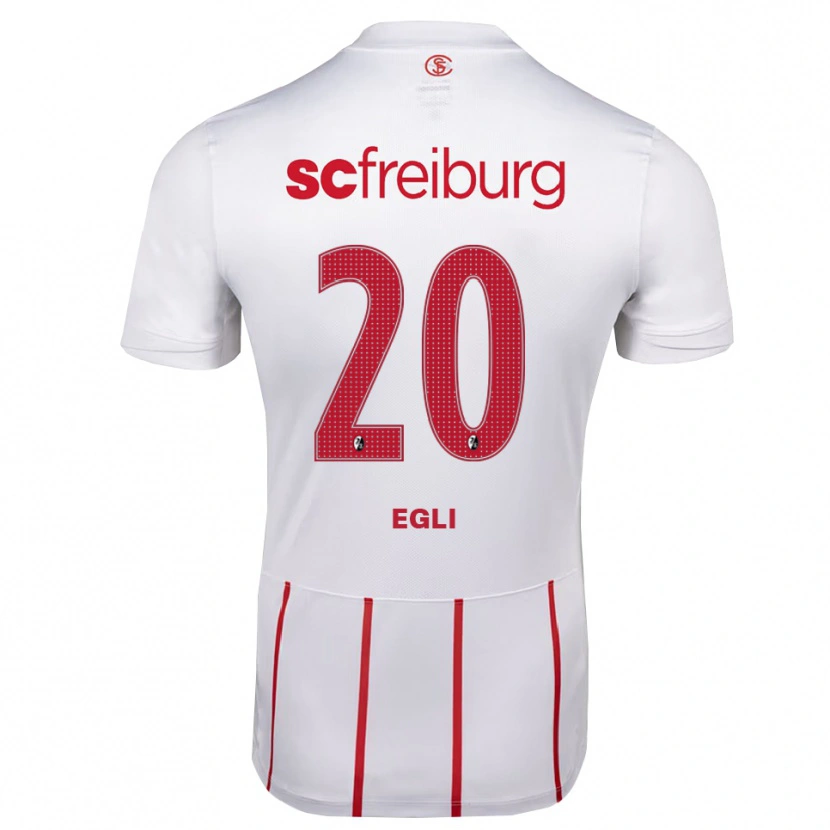 Danxen Heren Leela Egli #20 Wit Rood Geel Uitshirt Uittenue 2026/27 T-Shirt