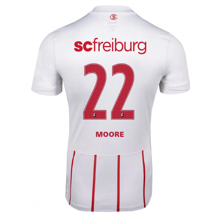 Danxen Heren Noah Moore #22 Wit Rood Geel Uitshirt Uittenue 2026/27 T-Shirt