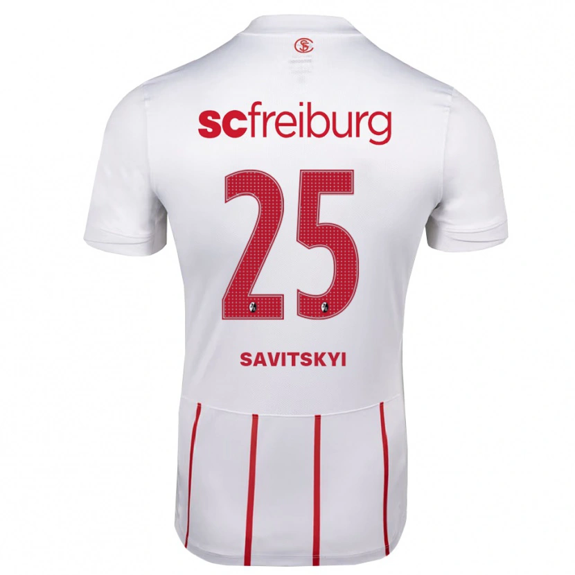Danxen Heren Kiril Savitskyi #25 Wit Rood Geel Uitshirt Uittenue 2026/27 T-Shirt