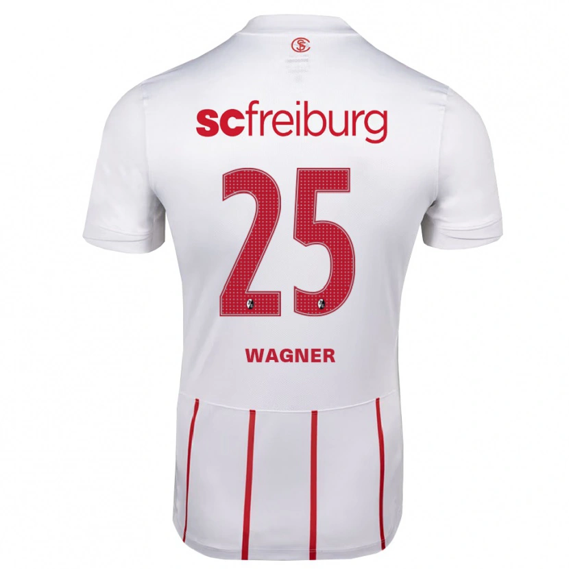 Danxen Heren Noah Wagner #25 Wit Rood Geel Uitshirt Uittenue 2026/27 T-Shirt