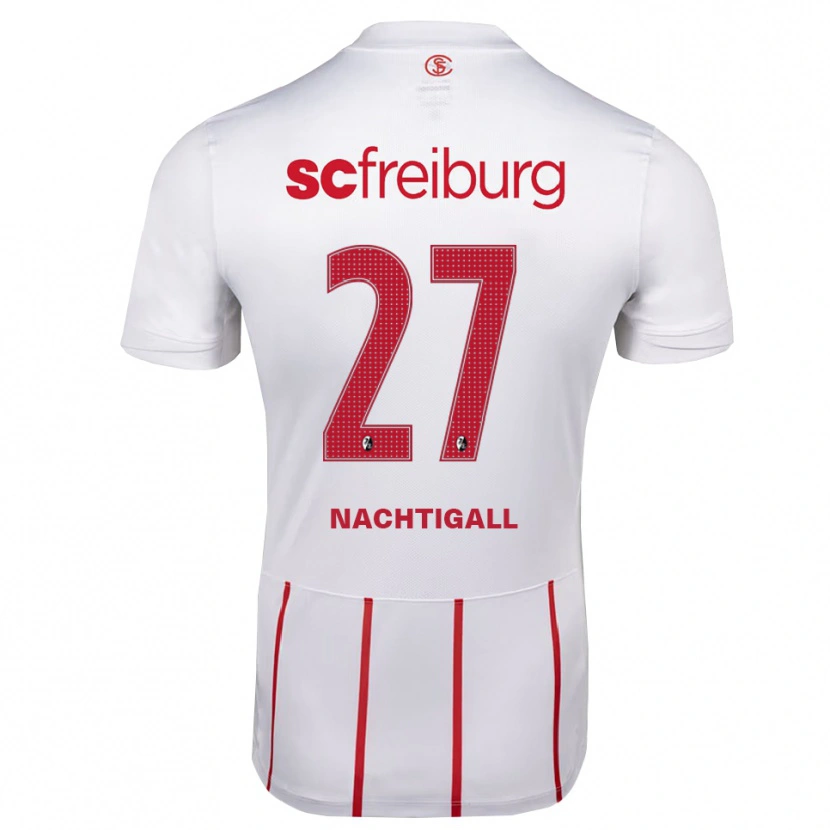 Danxen Heren Sophie Nachtigall #27 Wit Rood Geel Uitshirt Uittenue 2026/27 T-Shirt