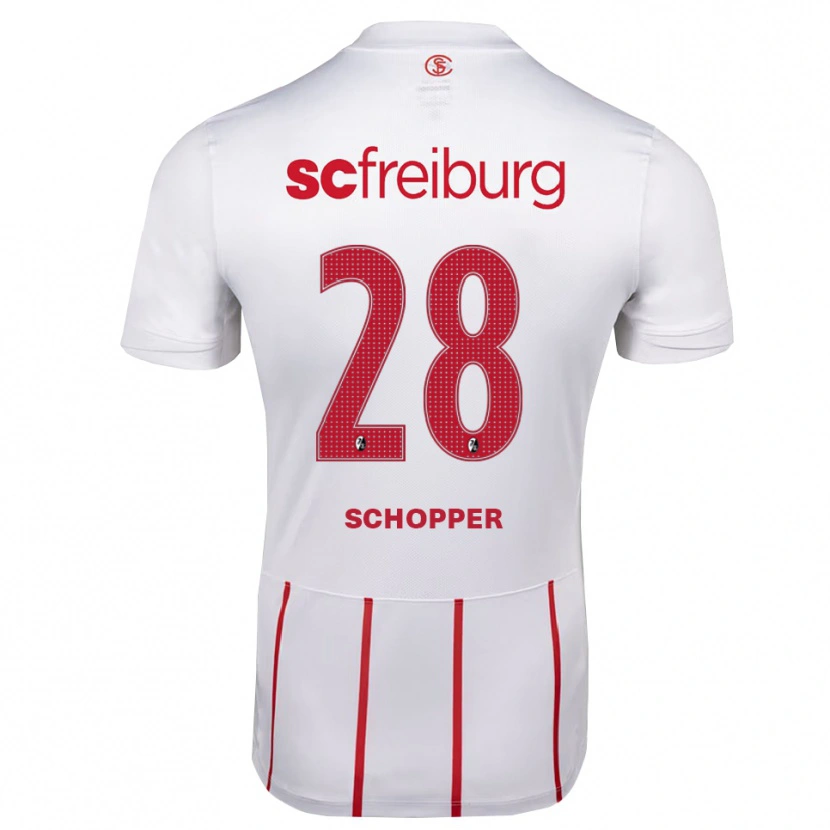 Danxen Heren David Schopper #28 Wit Rood Geel Uitshirt Uittenue 2026/27 T-Shirt