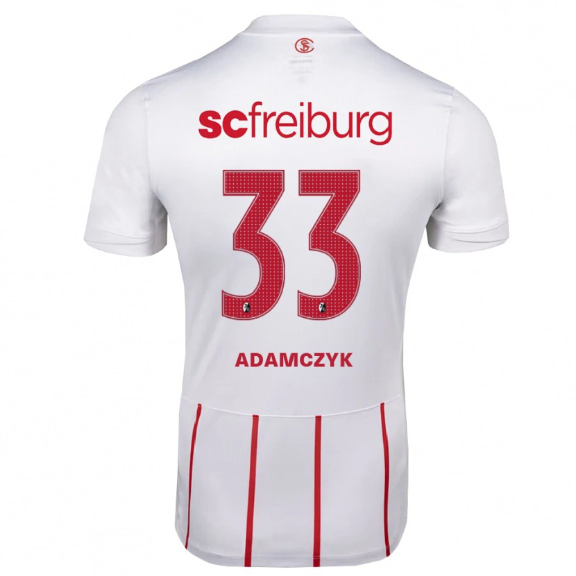 Danxen Heren Rebecca Adamczyk #33 Wit Rood Geel Uitshirt Uittenue 2026/27 T-Shirt