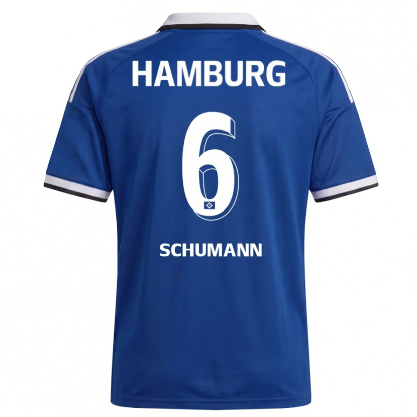 Danxen Heren Henri Schümann #6 Wit Blauw Uitshirt Uittenue 2026/27 T-Shirt