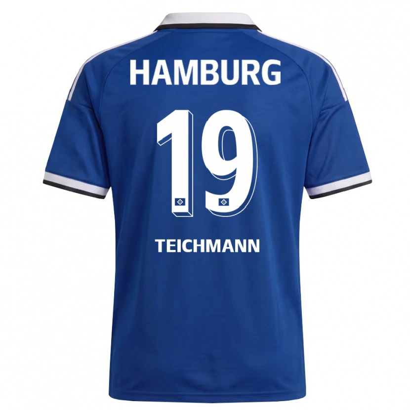 Danxen Heren Mats Teichmann #19 Wit Blauw Uitshirt Uittenue 2026/27 T-Shirt