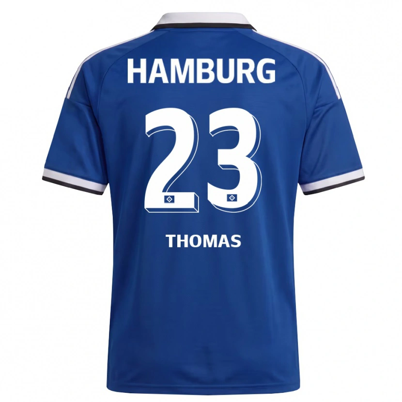 Danxen Heren Aaliyah-Miléne Thomas #23 Wit Blauw Uitshirt Uittenue 2026/27 T-Shirt