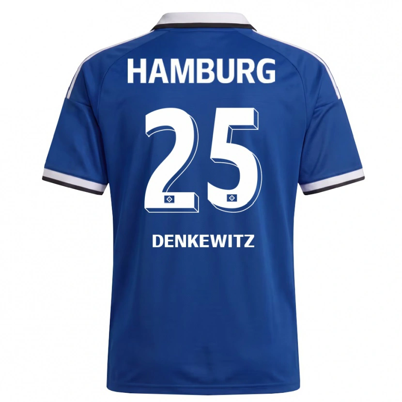 Danxen Heren Nick Denkewitz #25 Wit Blauw Uitshirt Uittenue 2026/27 T-Shirt