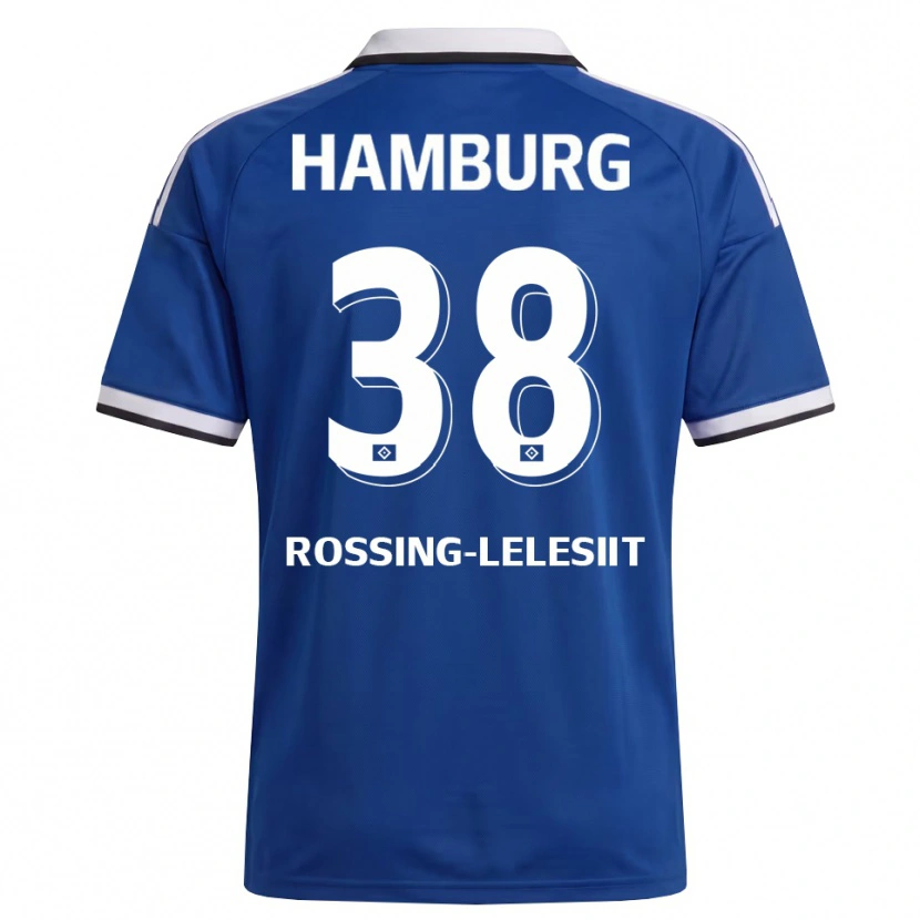 Danxen Heren Alexander Røssing-Lelesiit #38 Wit Blauw Uitshirt Uittenue 2026/27 T-Shirt