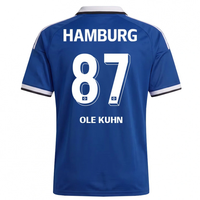 Danxen Heren Niklas Ole Kühn #87 Wit Blauw Uitshirt Uittenue 2026/27 T-Shirt