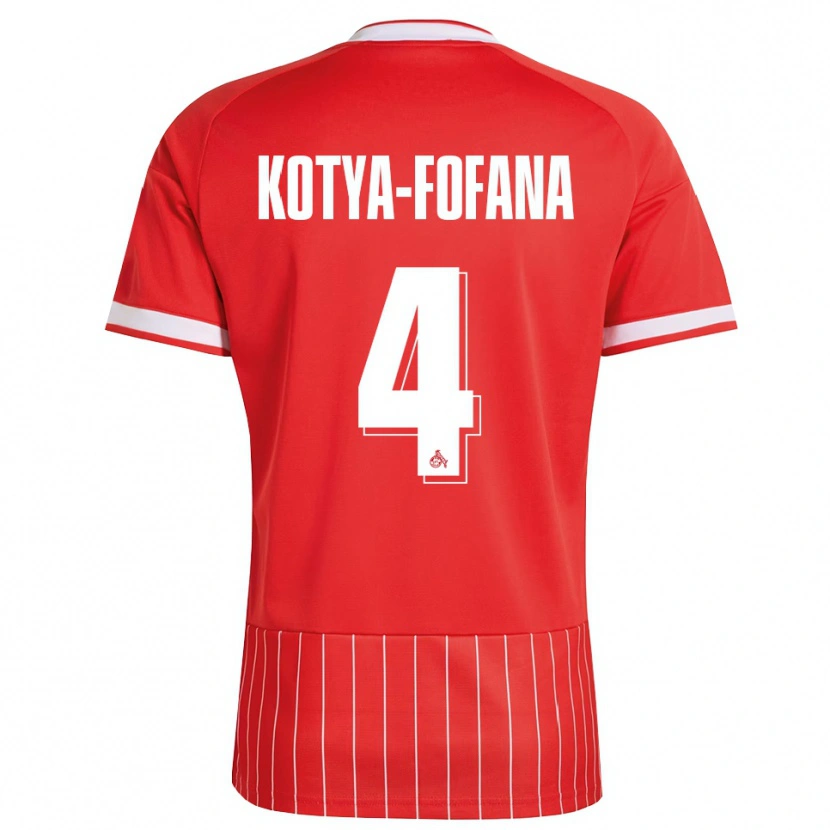 Danxen Heren Assad Kotya-Fofana #4 Rood Wit Groen Uitshirt Uittenue 2026/27 T-Shirt
