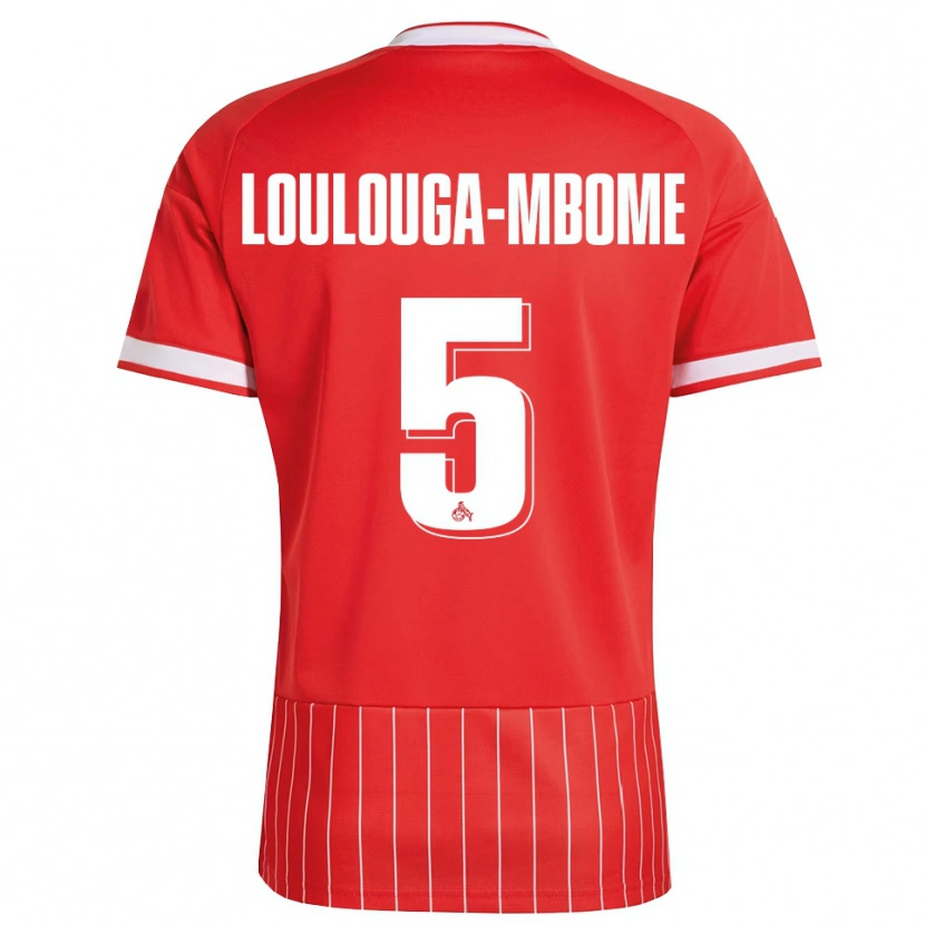 Danxen Heren Pascal Loulouga-Mbome #5 Rood Wit Groen Uitshirt Uittenue 2026/27 T-Shirt