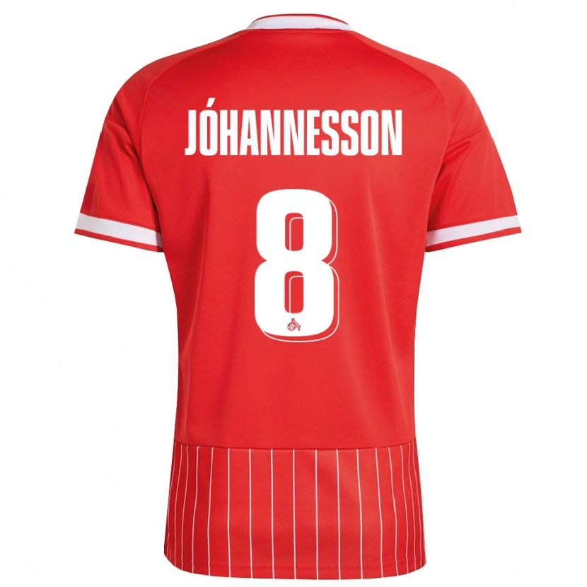 Danxen Heren Ísak Jóhannesson #8 Rood Wit Groen Uitshirt Uittenue 2026/27 T-Shirt