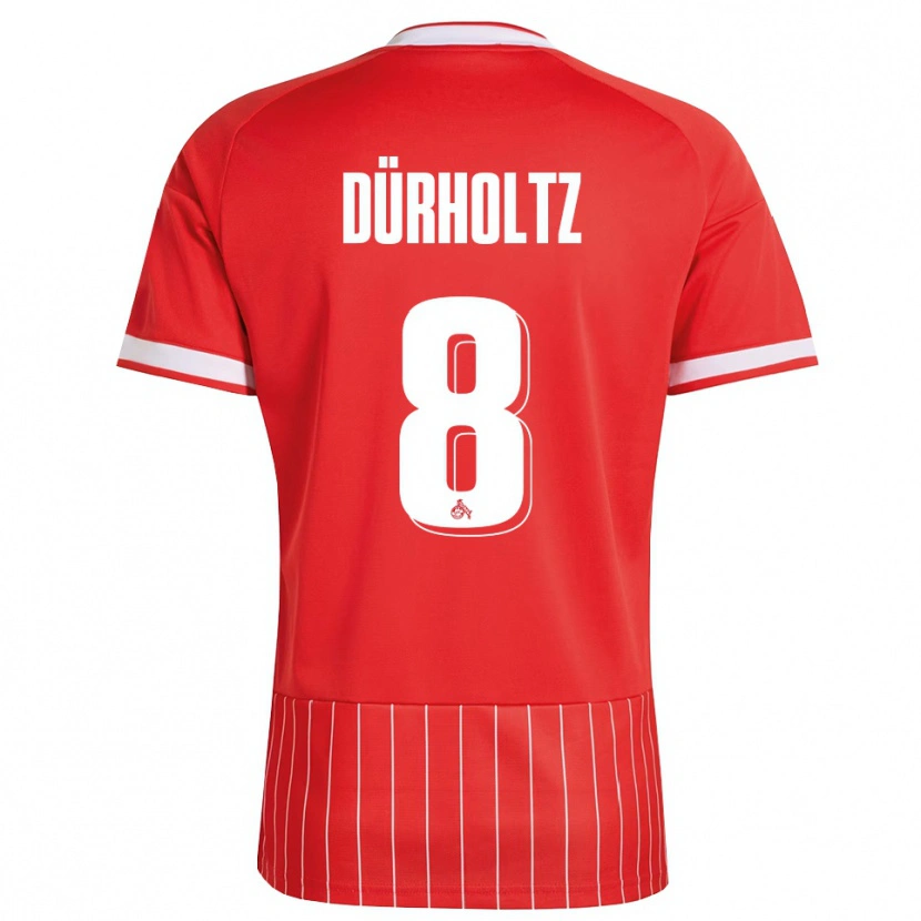 Danxen Heren Luca Dürholtz #8 Rood Wit Groen Uitshirt Uittenue 2026/27 T-Shirt